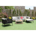 Top de venta de diseño patio rattan sofá grande para muebles de exterior